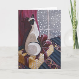 Cartão De Festividades Siamese Christmas