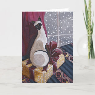 Cartão De Festividades Siamese Christmas