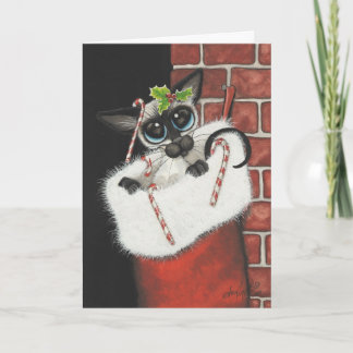 Cartão De Festividades Siamese Stocking Stuffer