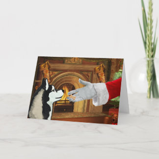 Cartão De Festividades Siberian Husky Christmas Holiday Card
