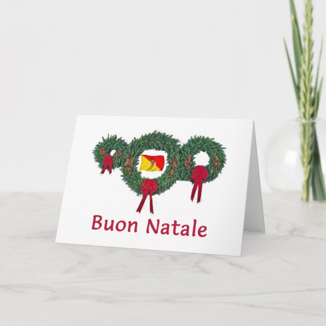 Cartão De Festividades Sicily Christmas 2 (Frente)