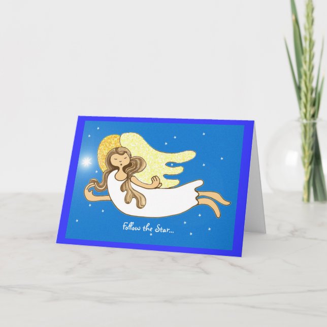 Cartão De Festividades Siga a Estrela... (Frente)