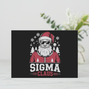 Cartão De Festividades Sigma Claus Papai Noel Legal Natal Rizz Rizzler Me