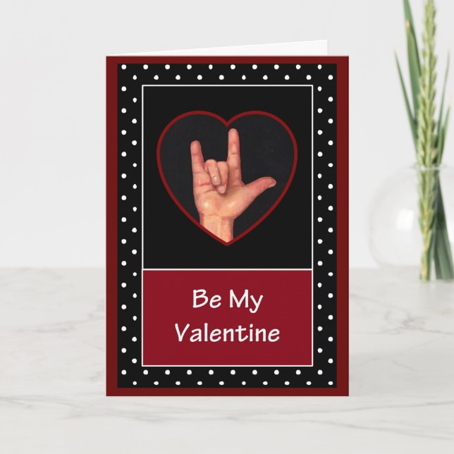 CARTÃO DE FESTIVIDADES SIGN LANGUAGE: VALENTINE CARD (Frente)