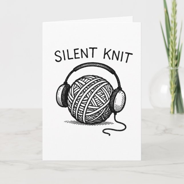 Cartão De Festividades Silent Knit - Funny Christmas Card (Frente)