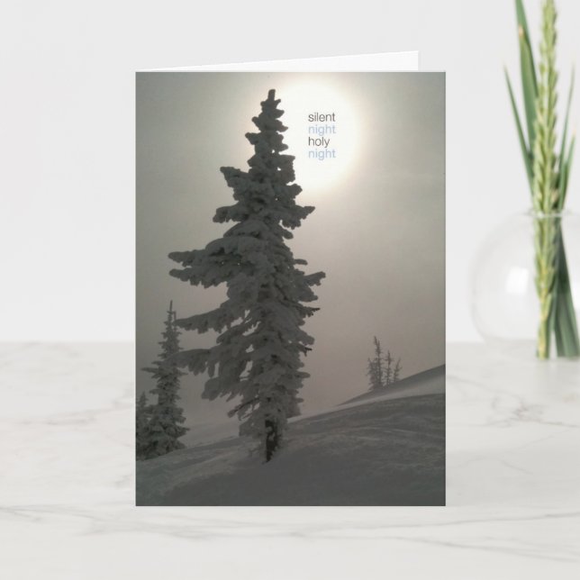 Cartão De Festividades silent night_folded greeting card (Frente)