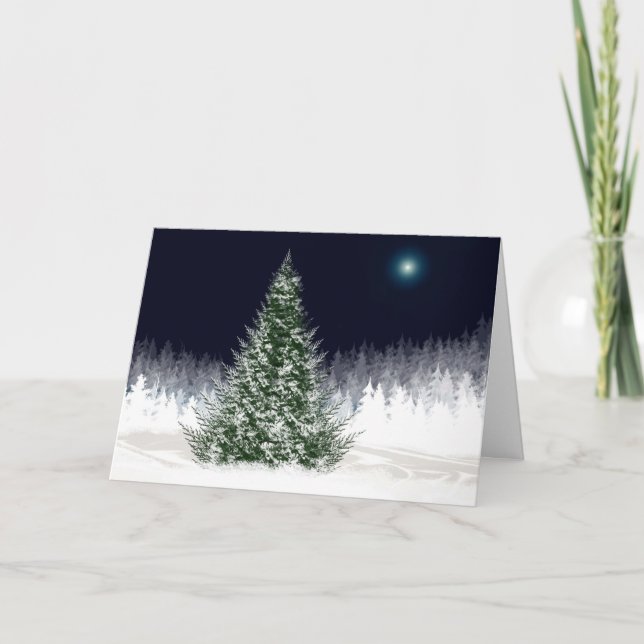 Cartão De Festividades Silent Night Holiday Card Christmas Xmas (Frente)