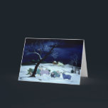 Cartão De Festividades Silent Night Holy Night 1995<br><div class="desc">Silent Night  Holy Night  1995 (oil on canvas)  Ban  Magdolna / Private Collection / Bridgeman Images Christianity New Testament Nativity Madonna & Holy Family Farm Animals Farm Animals Mammals</div>