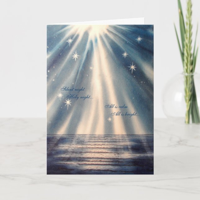 Cartão De Festividades "Silent Night, Holy Night" Christmas card (Frente)