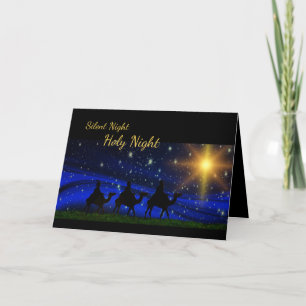 Cartão De Festividades "Silent Night Holy Night" Personalized Christmas