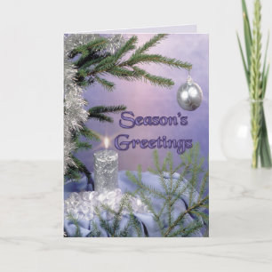 Cartão De Festividades Silver Candle Greetings