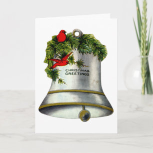 Cartão De Festividades Silver Christmas Bell