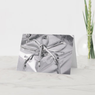 Cartão De Festividades Silver Christmas Present