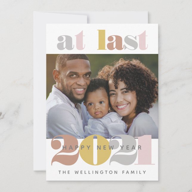 Cartão De Festividades Silver No Último Ano De Férias Do Ano Novo 2021 (Frente)