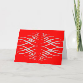 Cartão De Festividades Silver & Red