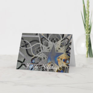 Cartão De Festividades Silver Star Holiday Card