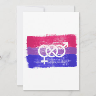 CARTÃO DE FESTIVIDADES SÍMBOLO BISEXUAL PINTADO