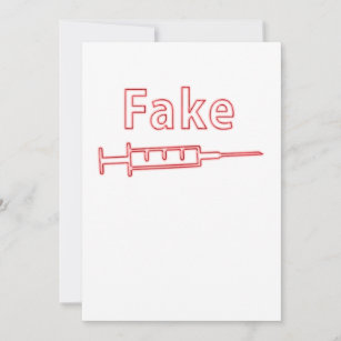 Cartão De Festividades Símbolo falso da vacina, fatos do vírus COVID 19, 