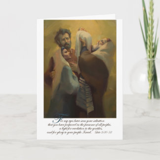 Cartão De Festividades Simeon Blessing Jesus in the Temple