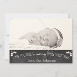 Cartão De Festividades Simple Chalkboard Christmas Card<br><div class="desc">cute and simple holiday wishes</div>