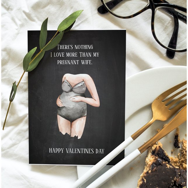 Cartão De Festividades Simple Happy Pregnant Valentines Day Gift (Criador carregado)
