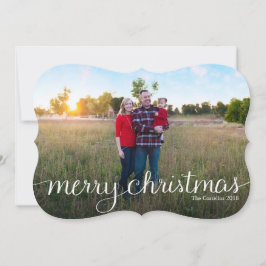 Cartão De Festividades Simple Merry Christmas Full Bleed Photo 2