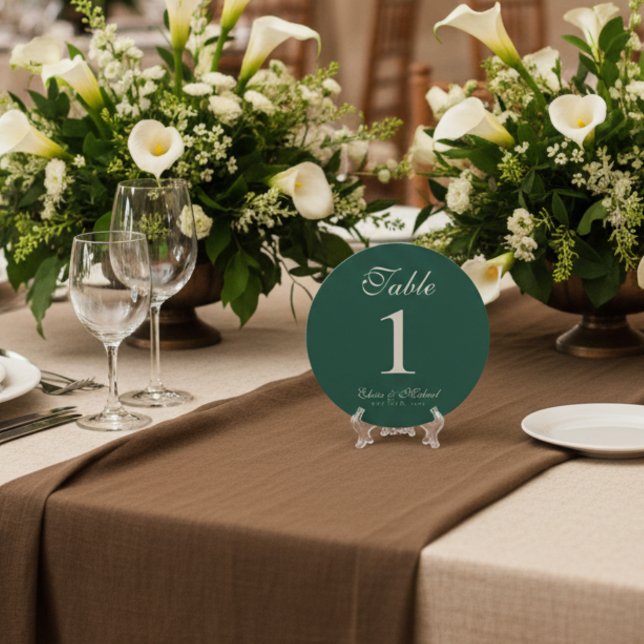 Cartão De Festividades Simple Modern Minimalist Sage Green Wedding (Guide guests to their seats in style with this Sage Green Wedding Table Number Sign!)