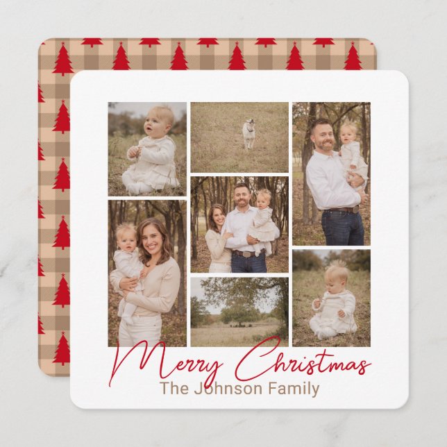 Cartão De Festividades Simple Pleasures Country Red Photo Christmas Card (Frente/Verso)