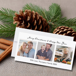Cartão De Festividades Simples 3 Foto Aviões Coloridos Árvores Feliz NATA