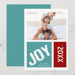 Cartão De Festividades Simples Alegria Moderna Seu Natal Fotográfico