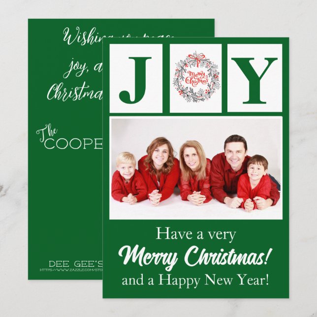 Cartão De Festividades Simples alegria Solteiro de Natal Retrato com Saud (Frente/Verso)