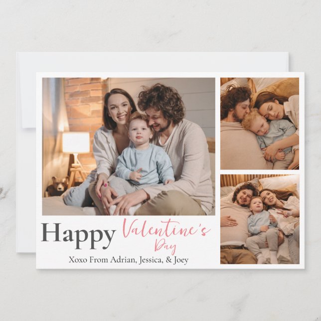 Cartão De Festividades Simples Amor Elegante casal do dia dos namorados 3 (Frente)