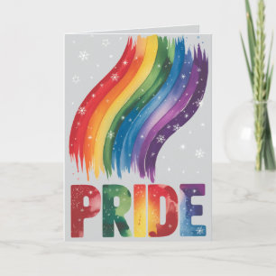 Cartão De Festividades Simples Artístico Gay Natalino com Classe e Elegân