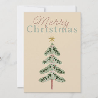 Cartão De Festividades Simples Bênçãos de Natal Fofo