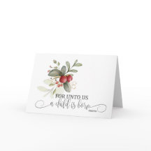 Simples Bíblia Floral de Natal Verse Isaiah 9:6