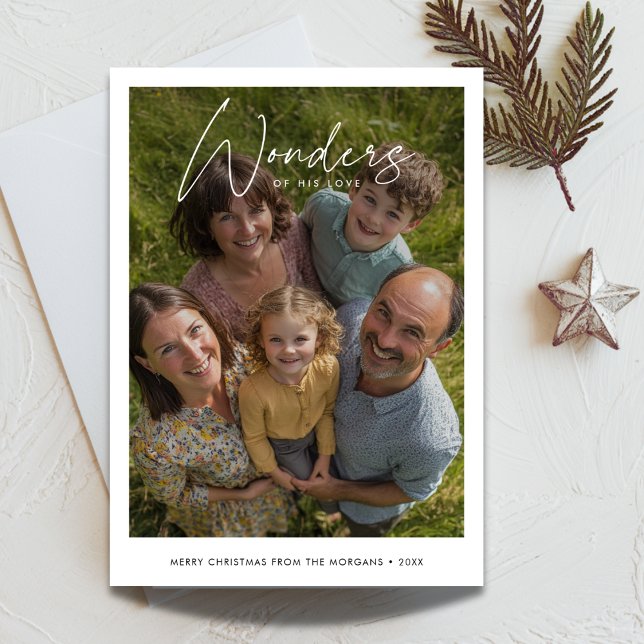 Cartão De Festividades Simples bíblicas Maravilhas Natal Foto Religiosa (Criador carregado)