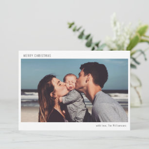 Cartão De Festividades Simples Boho Moderno Feliz Natal Foto 