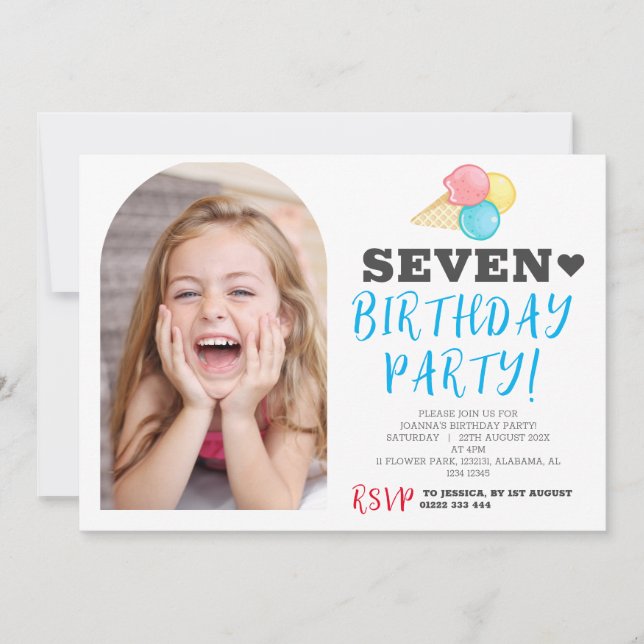 Cartão De Festividades Simples Convidado para feliz aniversário Moderno (Frente)