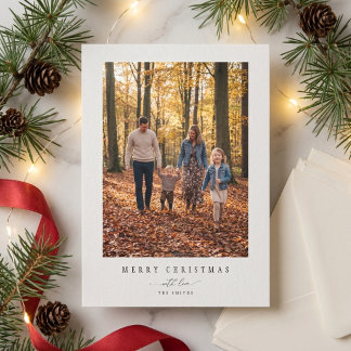 Cartão De Festividades Simples Diversão Moderna para a Família no Natal e