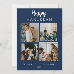 Cartão De Festividades Simples e Moderno Feliz Hanukkah Elegante 4 Foto