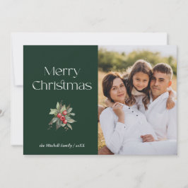 Cartão De Festividades Simples Elegante Feliz Foto de Natal