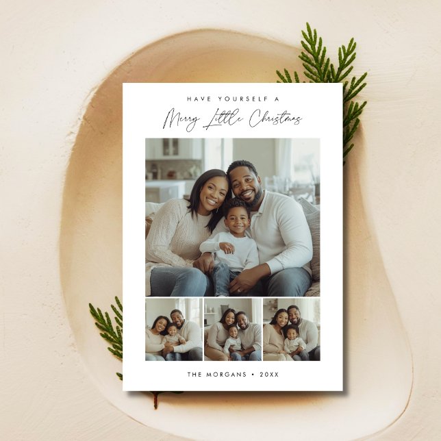 Cartão De Festividades Simples Feliz de Fotografias Pequenas Crianças de  (Criador carregado)