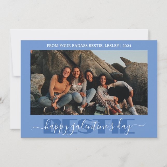 Cartão De Festividades Simples Feliz Dia das Galentinas Feliz para o Best (Frente)