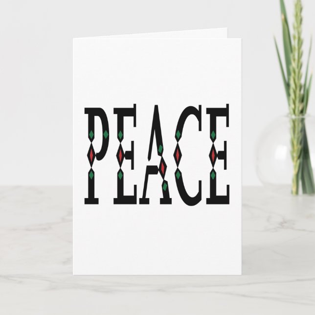 Cartão De Festividades Simples férias Minimalistas da Paz (Frente)