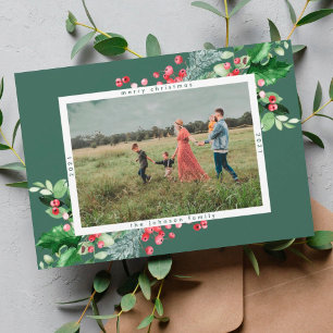 Cartão De Festividades Simples Foto de Cumprimentos Alternativos de Natal