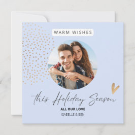 Cartão De Festividades Simples Fotos de Casal Festivas Natal Férias
