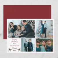 Simples Holly Berries Feliz Natal 4 Foto