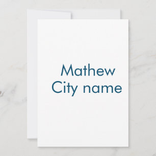 Cartão De Festividades simples letra inicial monograma adicionar sua letr