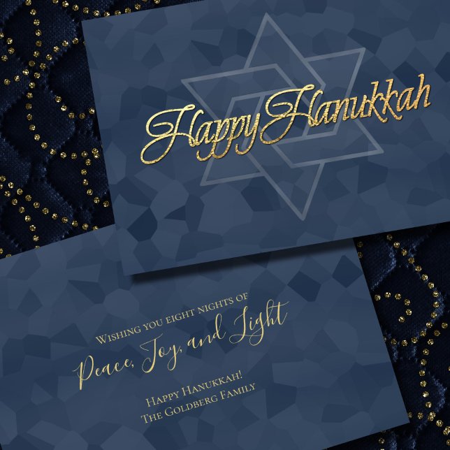 Cartão De Festividades Simples Minimalista Feliz Hanukkah (Criador carregado)