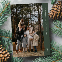 Simples moderno duas fotos borda ondulada verde Na